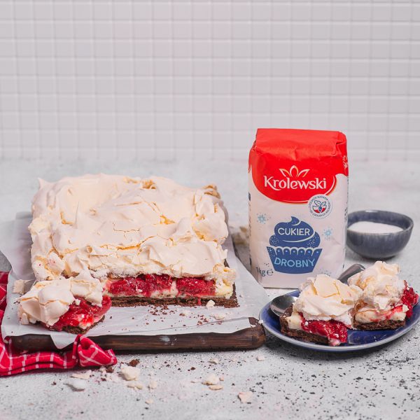 Ciasto z rabarbarem i bezą